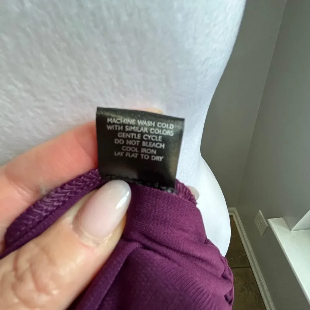 Natori Purple Sheath Dress with Dolman Sleeves